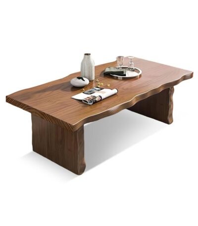 Curved Solid Wood Coffee Table