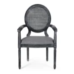 Bold Esaie King Louis Rattan Back Arm Chair