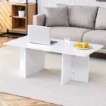 Modern Ebran Coffee Table in White