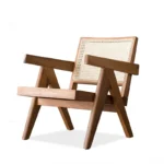 Chandigarh Rattan Armchair in Solid Wood