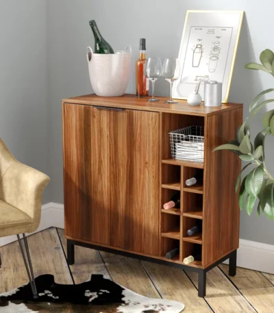 Luxury Orion Bar Cabinet - 34" in Provisional Teak