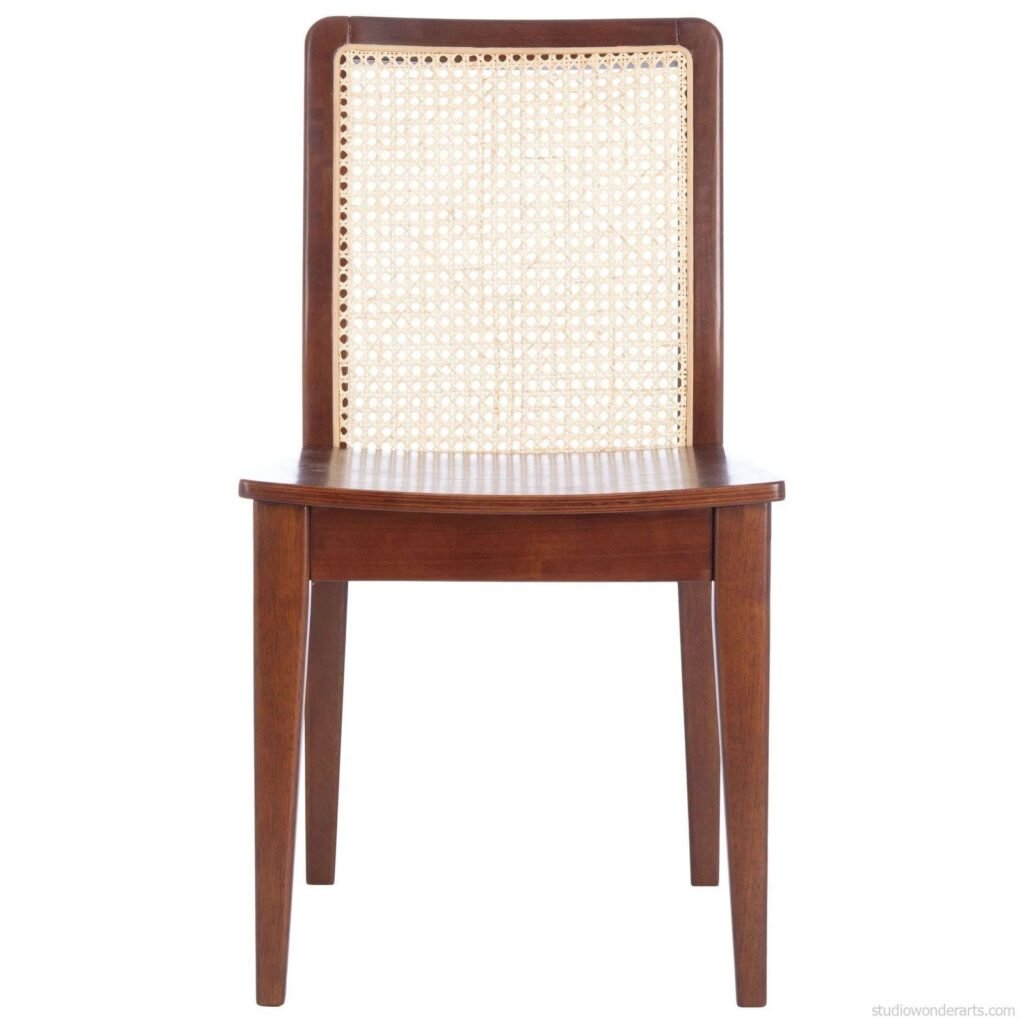 Benicio Coastal Rattan Dining Chair Teak Solid Wood