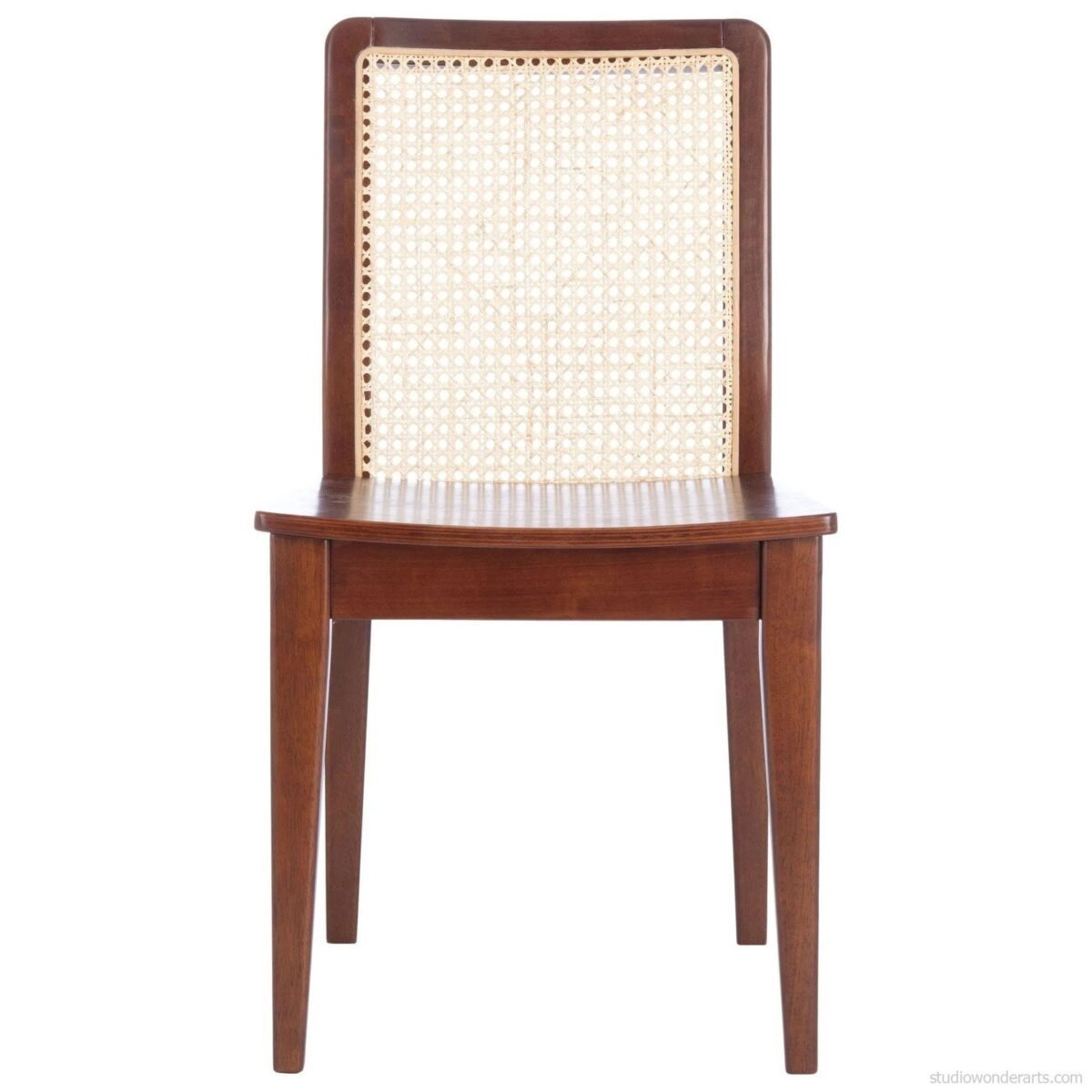 Benicio Coastal Rattan Dining Chair Teak Solid Wood