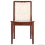 Benicio Coastal Rattan Dining Chair Teak Solid Wood