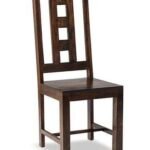 Straight Cube Solid Wood Dining Chair