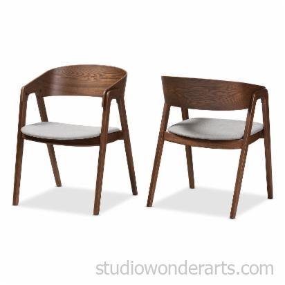 Wendy Mid-Century Modern Dining Chair in Solid Wood