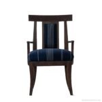 Arcade Solid Wood Dining Chair with Arm in Blue