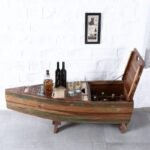 Bessemer Solid Wood Boat Bar Cabinet