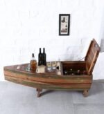 Bessemer Solid Wood Boat Bar Cabinet