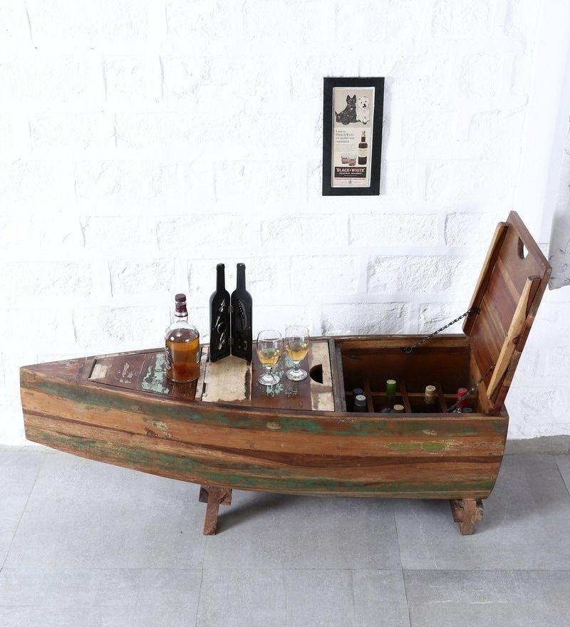 Bessemer Solid Wood Boat Bar Cabinet