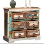 Reclaimed Wood Chest Of Drawers In Distress Finish