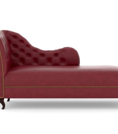 Chesterfield Leather Lounge In Burgendy