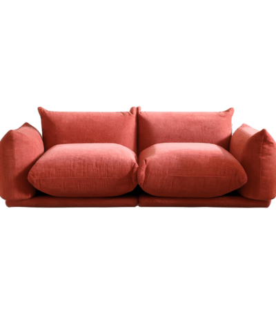 Waltman Red 3 Seater Upholstered Sofa