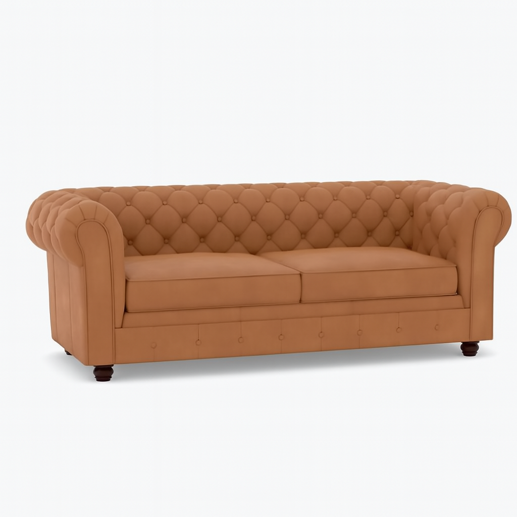 Chesterfield 3 Seater Sofa in solid wood