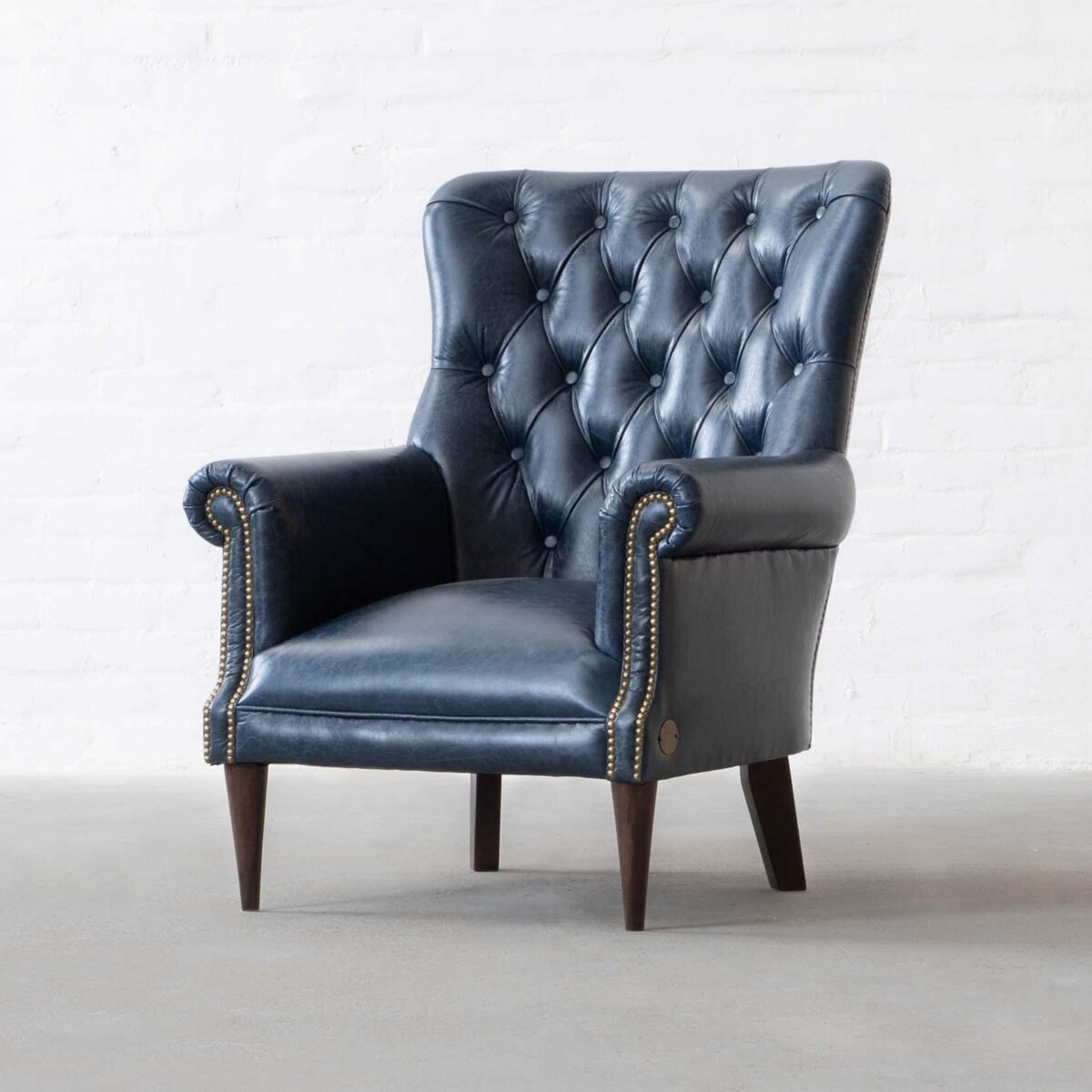 Tufted Leatherette Arm Chair