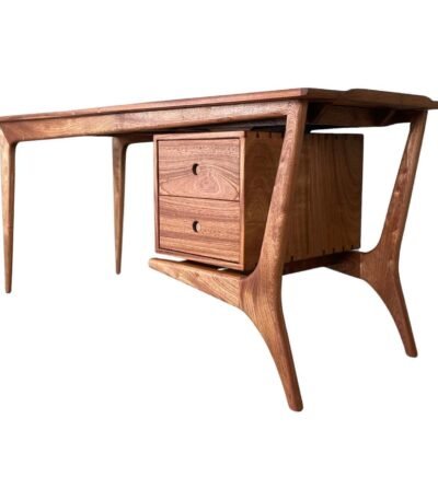 Sapele Teak Wood Study Desk 54 Inch Lenght