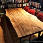 Farmhouse Curved Dining Table In Solid Wood