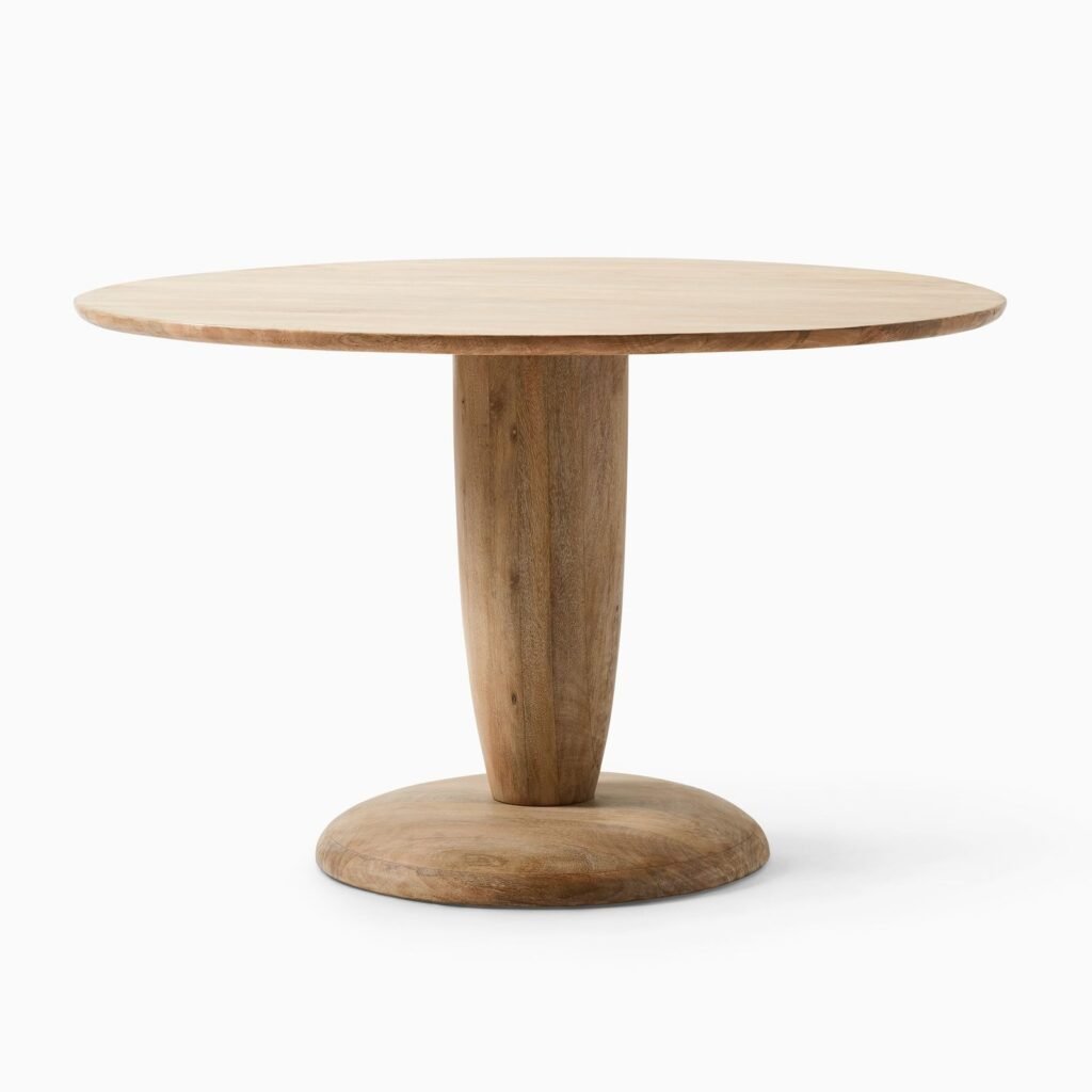 Winona Round Pedestal Dining Table (48") in Solid Wood