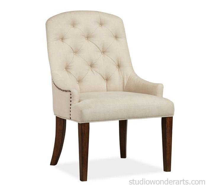 Luxury Lorraine Tufted Upholstery Chair in Leatherette