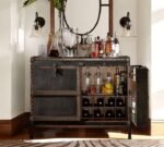 Ludlow Solid Wood Upholstery Trunk Bar Cabinet