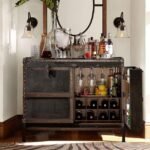 Ludlow Solid Wood Upholstery Trunk Bar Cabinet