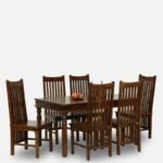 Romeo English Solid Wood Dining Set - 6 Seater