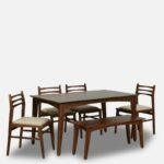 Tectona Latin 6 Seater Solid Wood Dining Set
