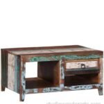 Azealia Reclaimed Wood Coffee Table In Distress Finish,