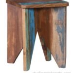 Azealia Reclaimed Wood End Table In Distress Finish