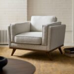 Scandova Arm Chair in Fabric Solid Wood Frame