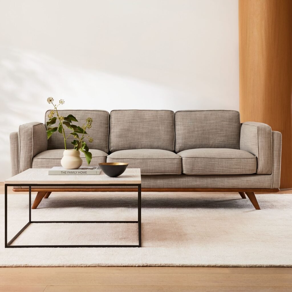 Scandova 3 Seater Sofa in Solid Wood (Grey)