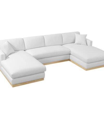Vento Chiaro Upholstered Sofa in Solid Wood