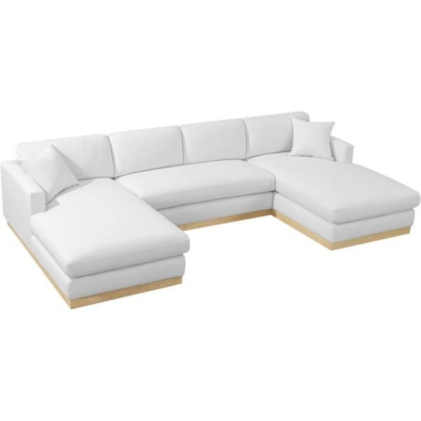 Vento Chiaro Upholstered Sofa in Solid Wood