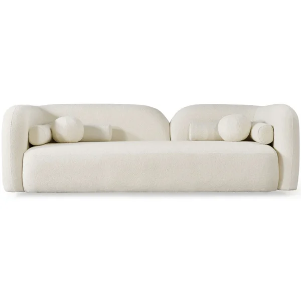Nordic White 3-Seater Sofa in Solid Wood