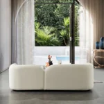 Nordic White 3 Seater Sofa