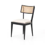 Scandinavian Rattan Dining Chair in Solid Wood