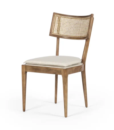 Scandinavian Rattan Chair in Solid Wood