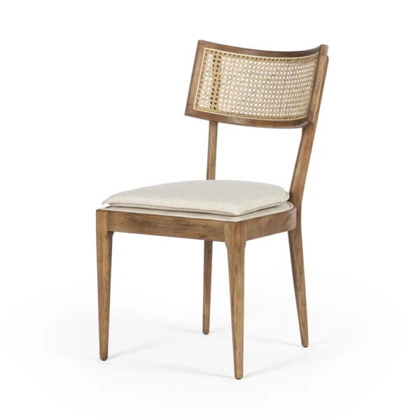 Scandinavian Rattan Chair in Solid Wood