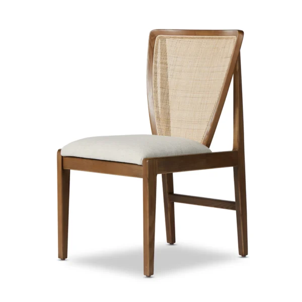 Alida Rattan Dining Chair in Solid Wood