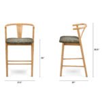 Fonra Counter Stool in Solid Wood - Image 11