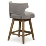 Camden Swivel Bar Stool In Solid Wood - Image 4