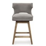 Camden Swivel Bar Stool In Solid Wood - Image 3